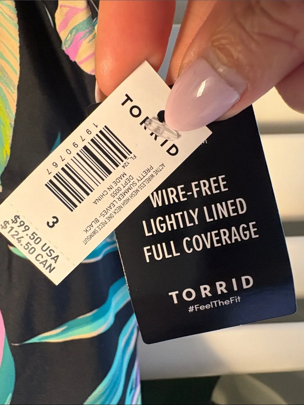 NWT Torrid Active Swim Tropical Leaf Print one piece swimsuit Plus Size 3